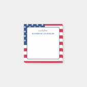 Personalisiert American Flag USA Post-it Klebezettel (Vorderseite)