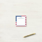 Personalisiert American Flag USA Post-it Klebezettel (Auf Schreibtisch)