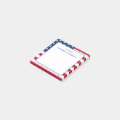 Personalisiert American Flag USA Post-it Klebezettel (angewinkelt)