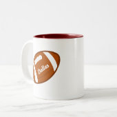 Personalisiert American Football Ball Zweifarbige Tasse (Vorderseite Links)