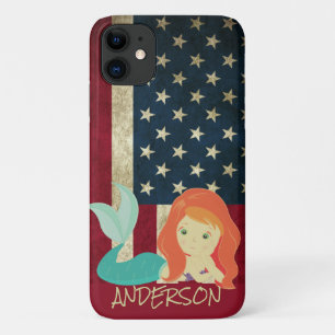 Personalisiert American Mermaid Orange Case-Mate iPhone Hülle