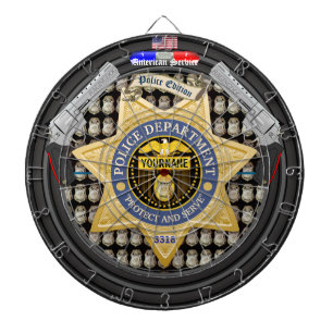 Personalisiert American Service Police Edition Dar Dartscheibe