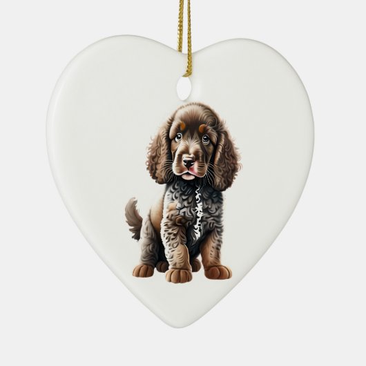 Personalisiert American Water Spaniel Puppy Keramik Ornament (Rechts)