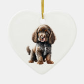 Personalisiert American Water Spaniel Puppy Keramik Ornament (Vorne)
