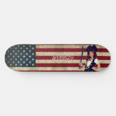 Personalisiert-Amerikanisches PIRATE-MÄDCHEN Skateboard (Horizontal)