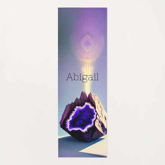 Personalisiert Amethyst Crystal Geode Lila Yogamatte (Vorderseite)