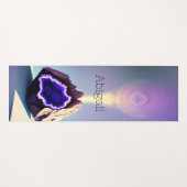Personalisiert Amethyst Crystal Geode Lila Yogamatte (Vorderseite (Horizontal))