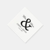 Personalisiert Ampersand Mr. und Mrs. Wedding Napk Serviette (Ecke)