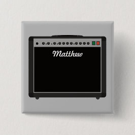 Personalisiert-Amplifier-Illustration für Musiker Button
