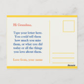 Personalisiert - an Oma/Opa Postkarte (Rückseite)