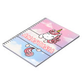 Personalisiert Anastasia Unicorn Girlie Notebook Notizblock (Linke Seite)