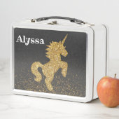 Personalisiert änderbarer Name Unicorn Lunchbox (Beispiel)