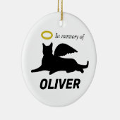 Personalisiert Angel Cat Keramik Ornament (Rechts)
