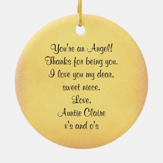 Personalisiert Angel Hearts Foto Ornament (Hinten)