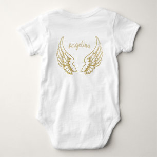 PERSONALISIERT ANGEL WINGS BABY BODYSUIT BABY STRAMPLER