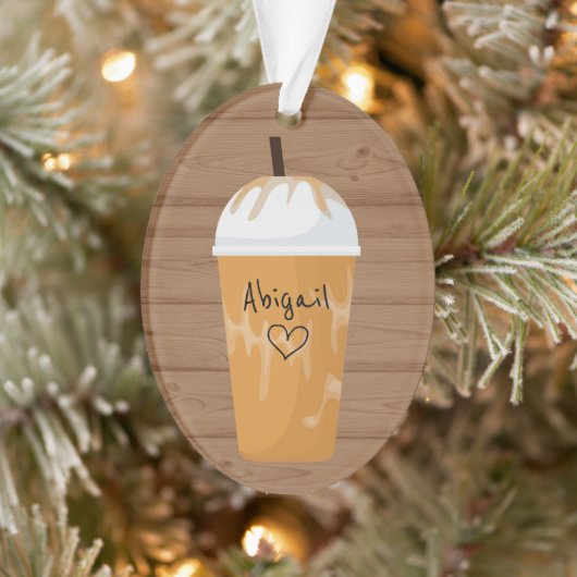 Personalisiert angesagter Icate Coffee Holiday Wei Ornament (Baum)