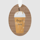 Personalisiert angesagter Icate Coffee Holiday Wei Ornament (Rückseite)