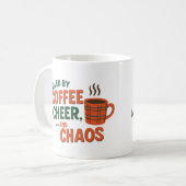 Personalisiert - Angetrieben von Kaffee, Freude &  Kaffeetasse (Vorderseite Links)