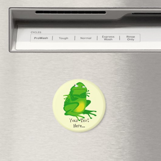 Personalisiert Angry Green Frog Magnet (In Situ (Geschirrspüler))