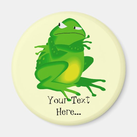 Personalisiert Angry Green Frog Magnet (Vorne)