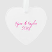 Personalisiert Anime Couple drückte Weihnachten Ornament (Rückseite)