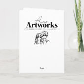 Personalisiert Anime Girl Coloring Page Weihnachte Karte (Rückseite)