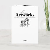 Personalisiert Anime Girl Coloring Page Weihnachte Karte (Rückseite)