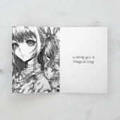 Personalisiert Anime Girl | Innere Farbseite Karte (Innenseite)