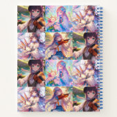 Personalisiert Anime Girls Sketchbook Notizblock (Rückseite)