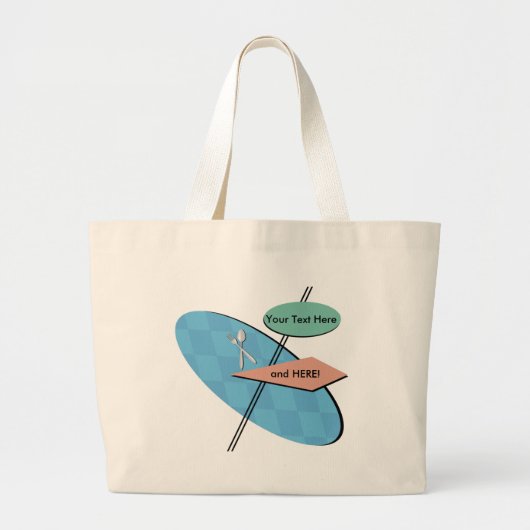 Personalisiert anpassbare 50er Diner Tasche (Vorne)