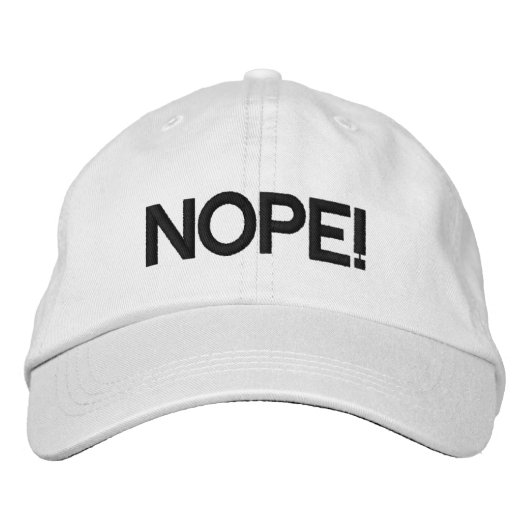 Personalisiert anpassbarer "Nope!" Hut (Vorderseite)