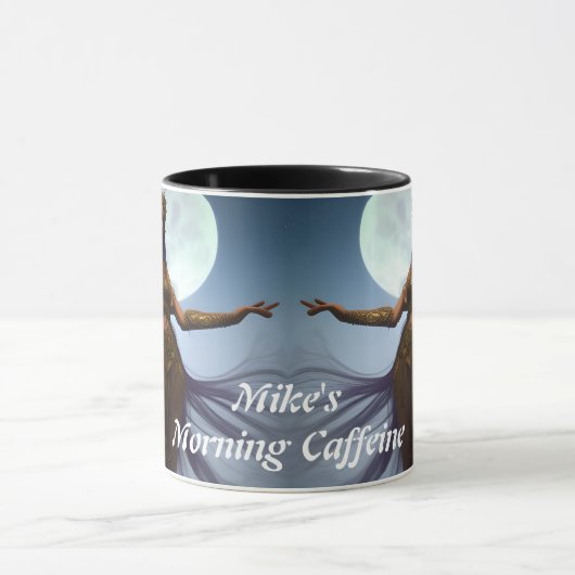 Personalisiert anpassbares Koffein der Mike morgen Tasse (Zentrum)