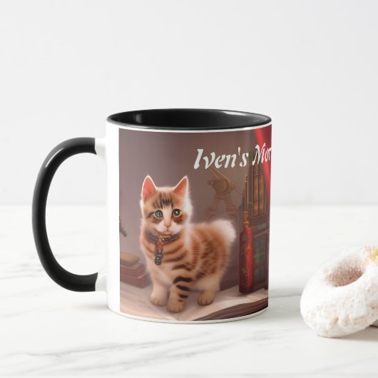 Personalisiert anpassbares Koffein für den Vormitt Tasse (Mit Donut)