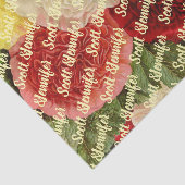 Personalisiert antike Vintage Rosa Rosen Seidenpapier (Ausschnitt)