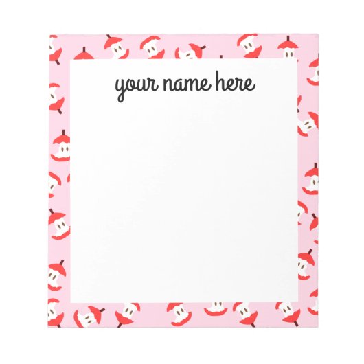 Personalisiert Apple Core Notepad Notizblock (Vorderseite)