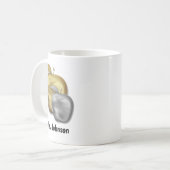 Personalisiert Apple Lehrer Name Danke Kaffeetasse (Vorderseite Links)