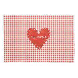 Personalisiert Applique Hearts Gingham Daisies Kissenbezug