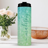 Personalisiert Aqua Sparkle Thermosbecher