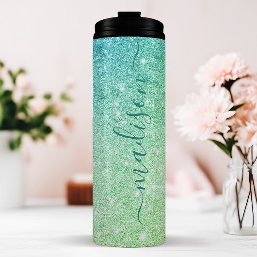 Personalisiert Aqua Sparkle Thermosbecher