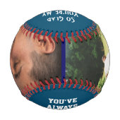 Personalisiert AQUAMARIN 2 Foto BONUS VATER Baseball (Rückseite)