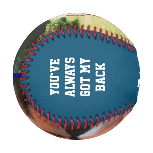 Personalisiert AQUAMARIN 2 Foto BONUS VATER Baseball (Vorderseite Links)