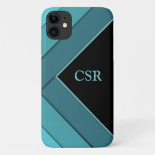 Personalisiert Aquamarin und schwarz Case-Mate iPhone Hülle