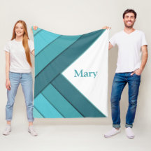 Personalisiert Aquamarin und weiß