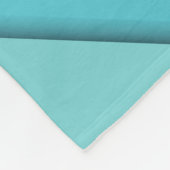 Personalisiert Aquamarin und weiß Fleecedecke (Ecke)
