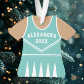 Personalisiert Aquamariner Cheerleader Uniform Ornament