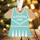 Personalisiert Aquamariner Cheerleader Uniform Ornament