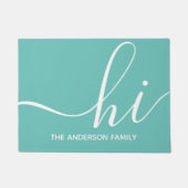 Personalisiert Aquamarines Skript Hi Fußmatte (Vorderseite)