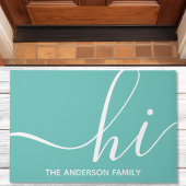 Personalisiert Aquamarines Skript Hi Fußmatte