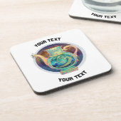 PERSONALISIERT Aquarius ZODIAC SIGN Getränkeuntersetzer (Linke Seite)