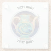 PERSONALISIERT Aquarius ZODIAC SIGN Glasuntersetzer (Rückseite)